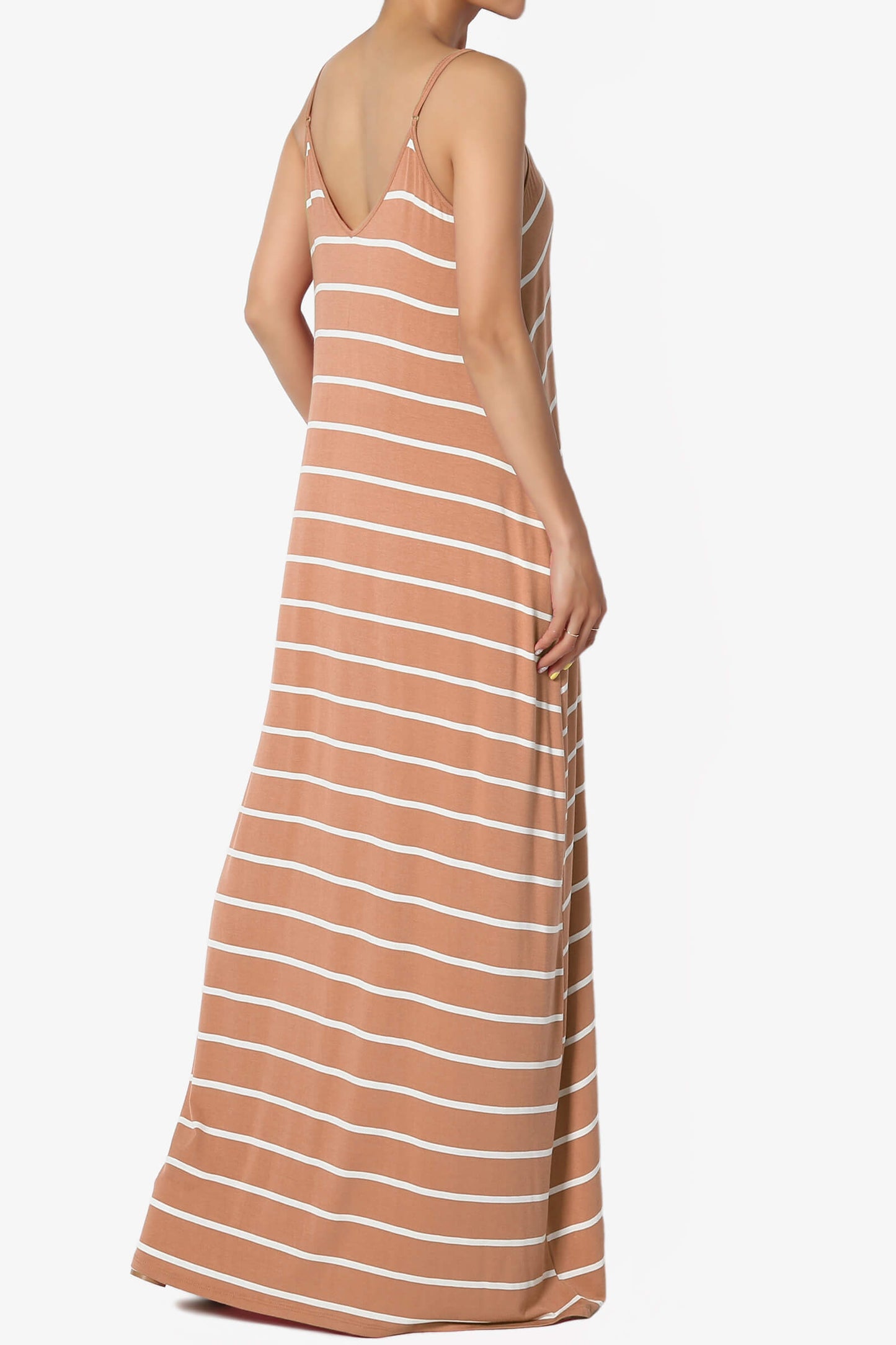 Adilette Striped Cami Maxi Dress EGG SHELL_4
