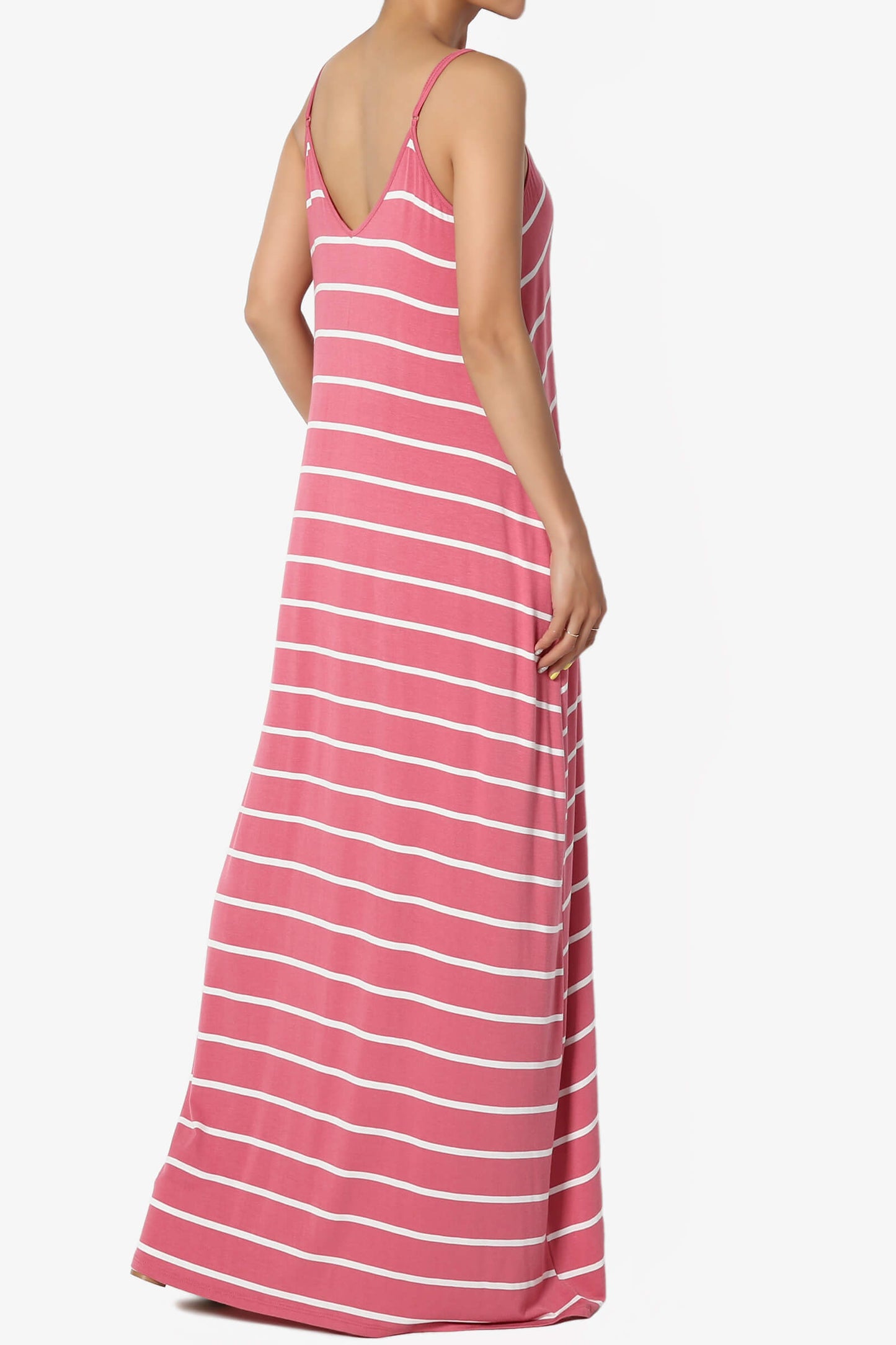 Adilette Striped Cami Maxi Dress ROSE_4