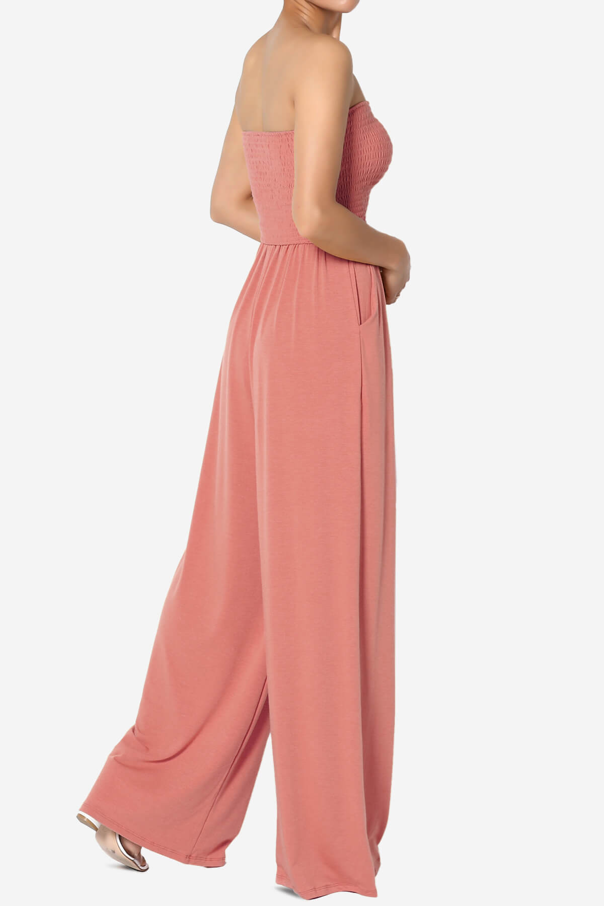 Strapless Pink Jumpsuit Forever 21 Size Small | eBay