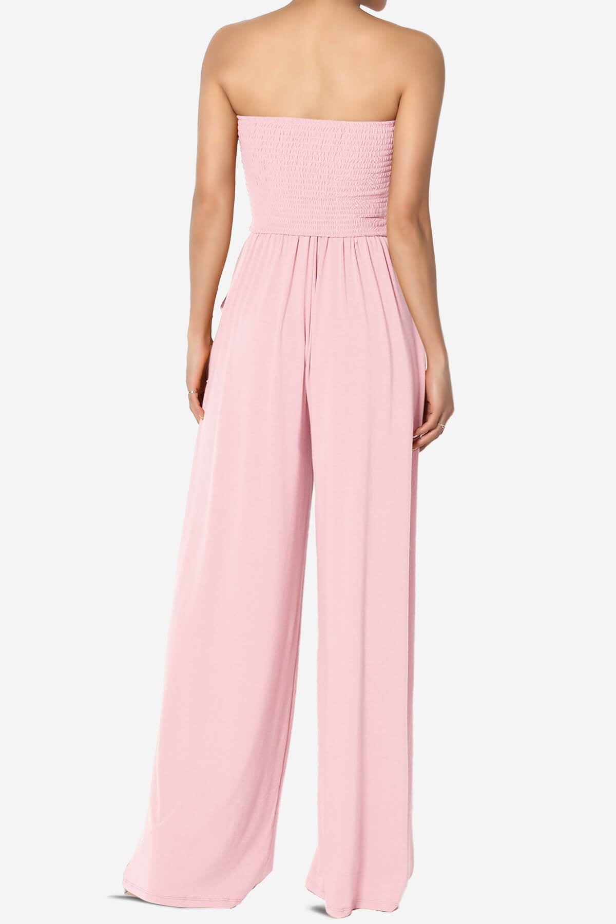 Jaklin Strapless Smocked Tube Top Jumpsuit DUSTY PINK_2