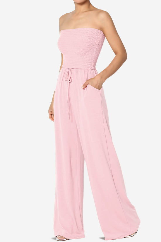 Jaklin Strapless Smocked Tube Top Jumpsuit DUSTY PINK_3