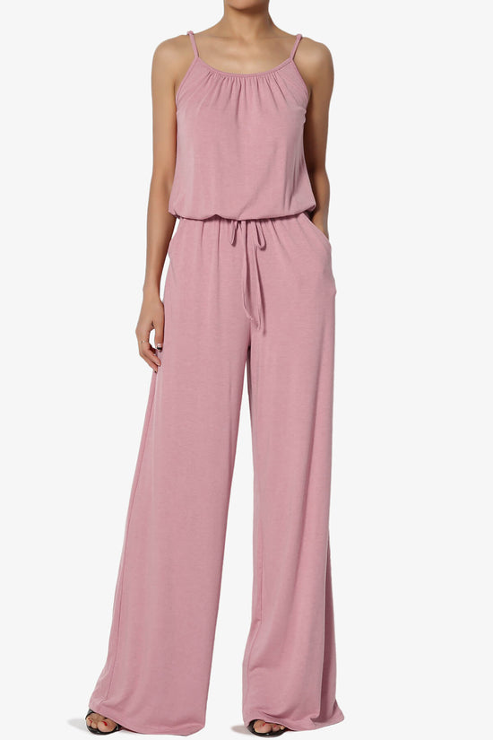 Load image into Gallery viewer, Daelynn Strappy Wide Leg Jumpsuit LIGHT ROSE_1
