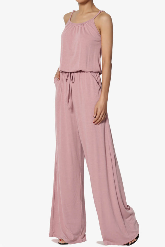 Load image into Gallery viewer, Daelynn Strappy Wide Leg Jumpsuit LIGHT ROSE_3
