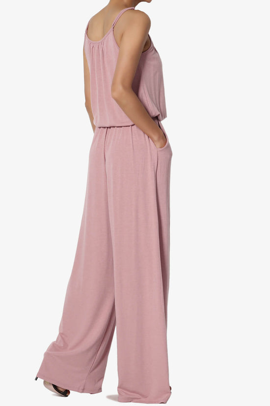 Load image into Gallery viewer, Daelynn Strappy Wide Leg Jumpsuit LIGHT ROSE_4
