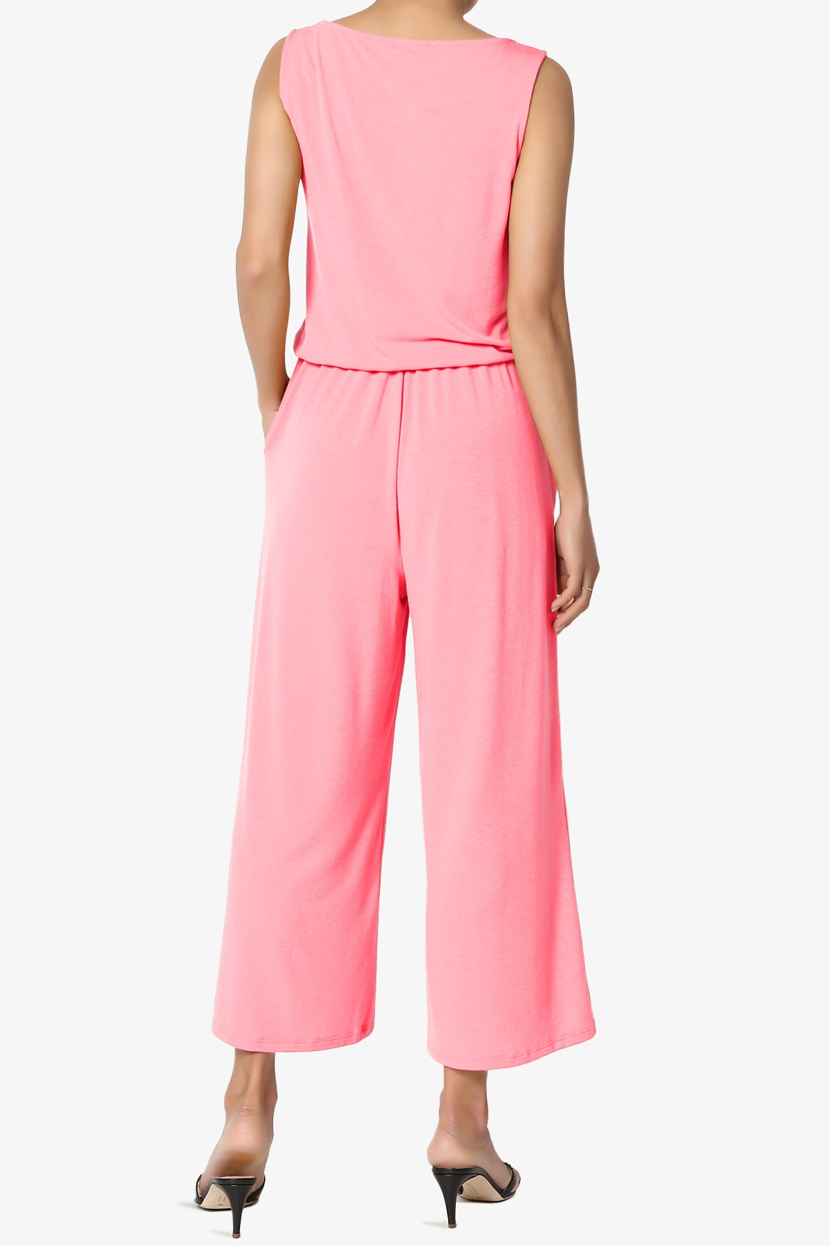 Load image into Gallery viewer, Xaren Sleeveless Blouson Culotte  Jumpsuit BRIGHT PINK_2
