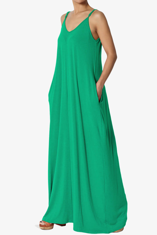 Venus Pocket Cami Maxi Dress KELLY GREEN_3