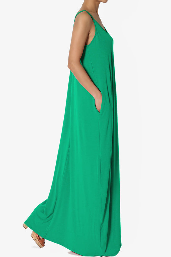 Venus Pocket Cami Maxi Dress KELLY GREEN_4