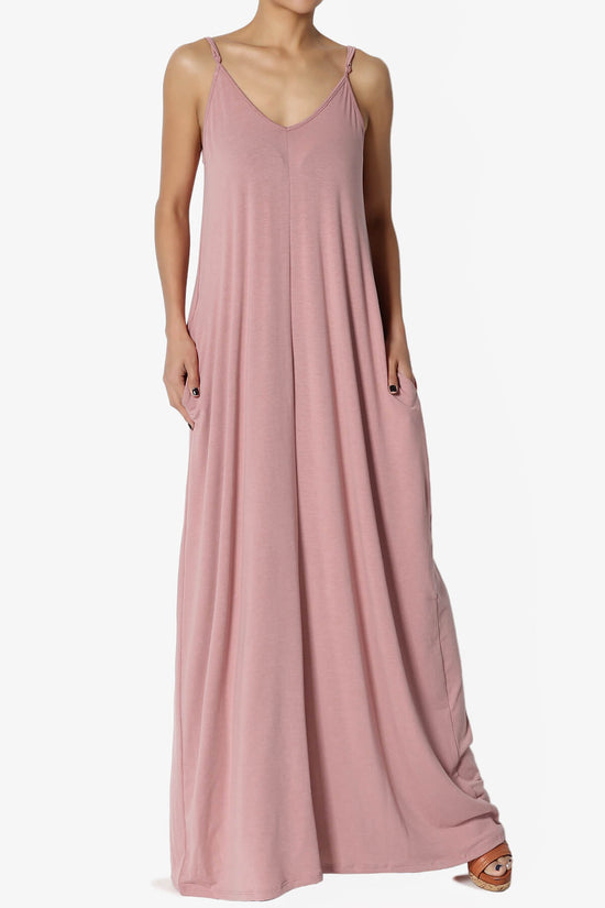 Venus Pocket Cami Maxi Dress LIGHT ROSE_1