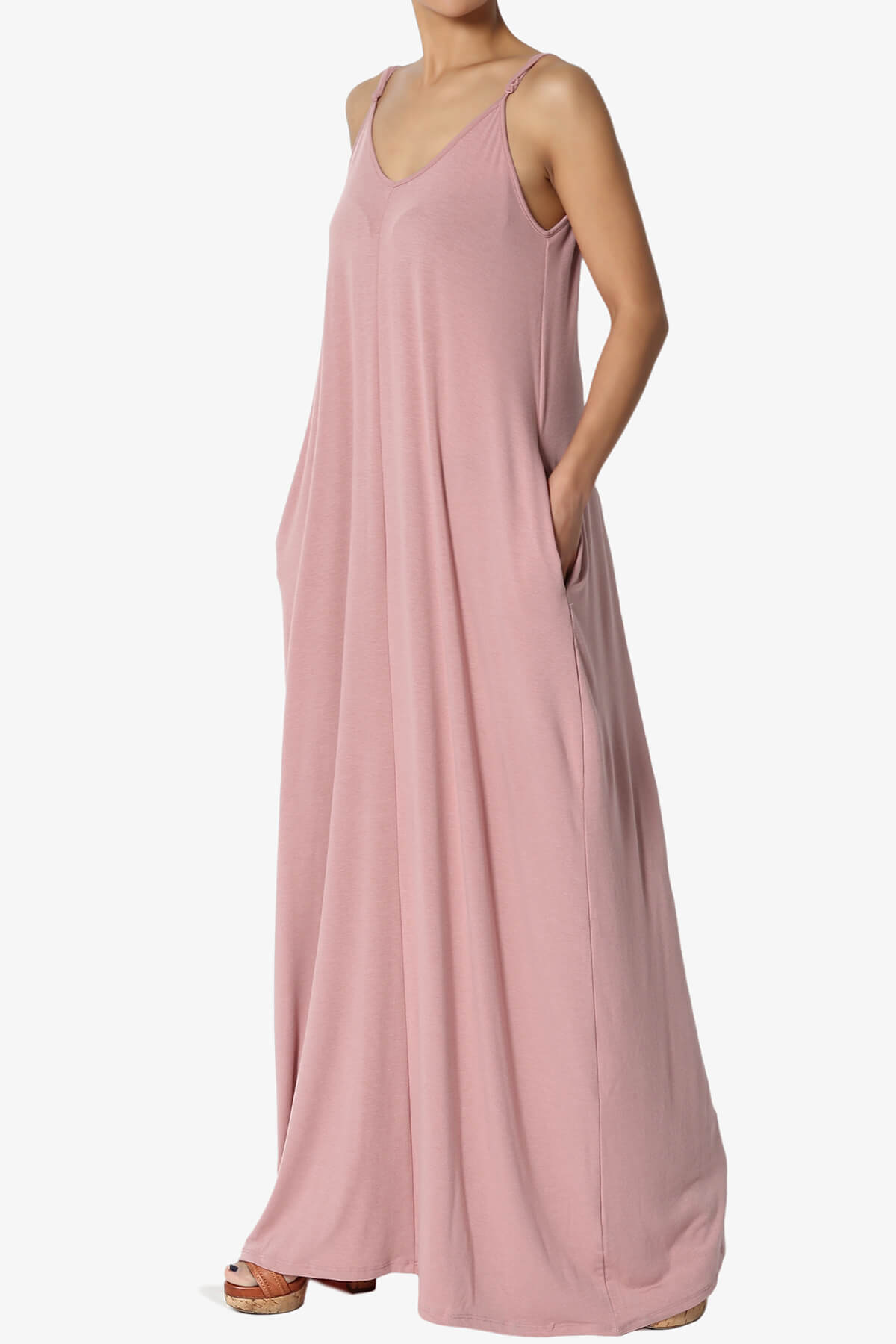 Venus Pocket Cami Maxi Dress LIGHT ROSE_3