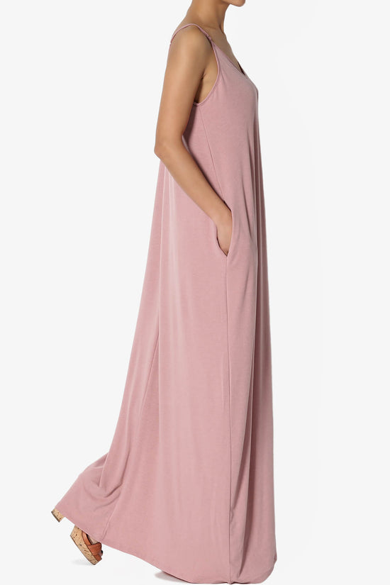Load image into Gallery viewer, Venus Pocket Cami Maxi Dress LIGHT ROSE_4
