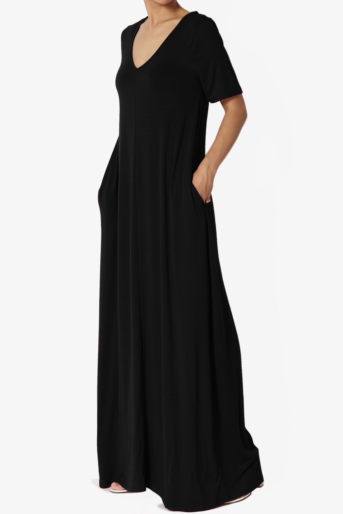 Vina Pocket Oversized Maxi Dress BLACK_3