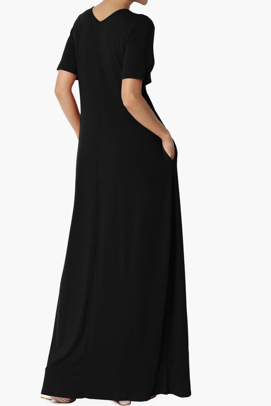 Load image into Gallery viewer, Vina Pocket Oversized Maxi Dress BLACK_4
