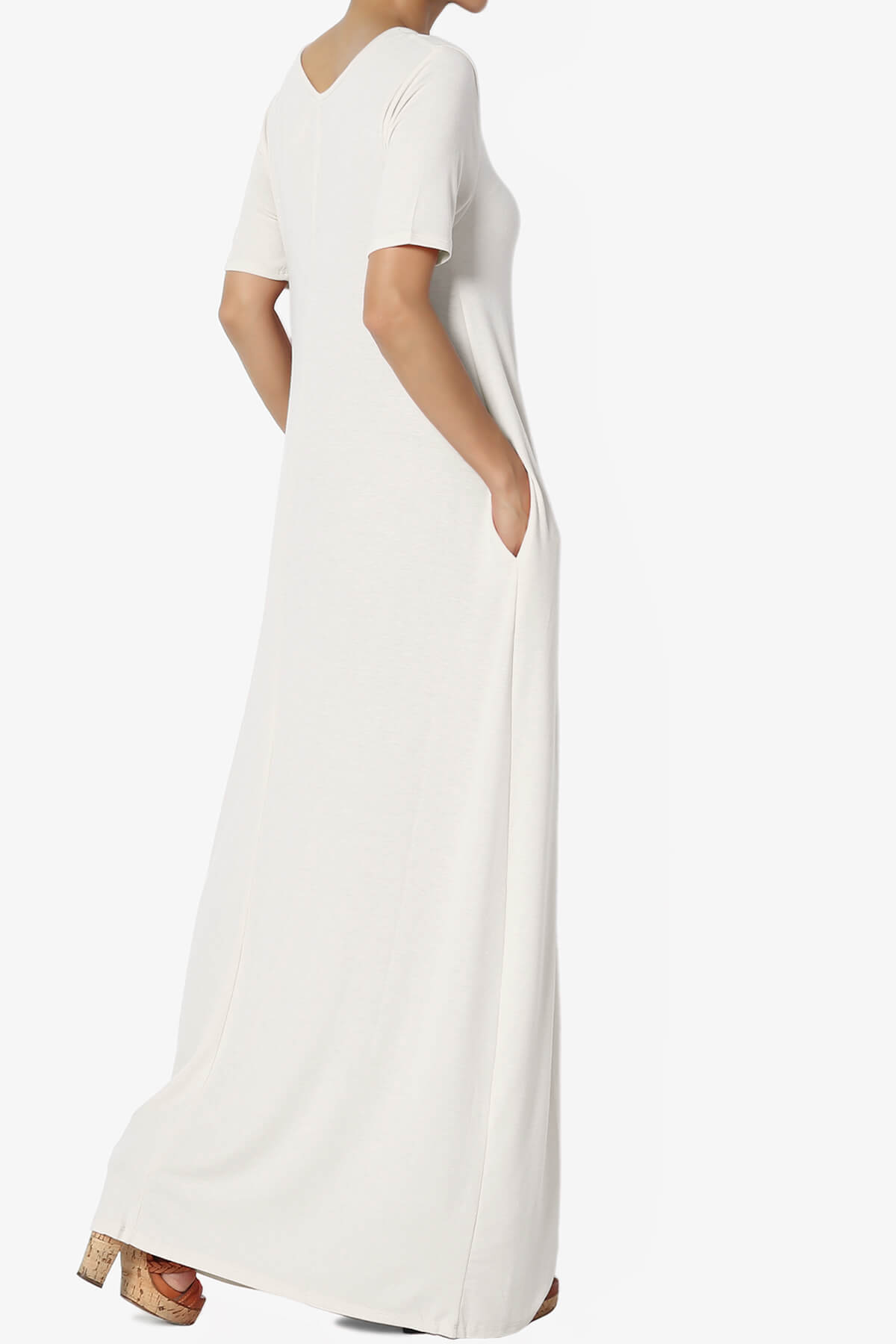 Load image into Gallery viewer, Vina Pocket Oversized Maxi Dress BONE_4
