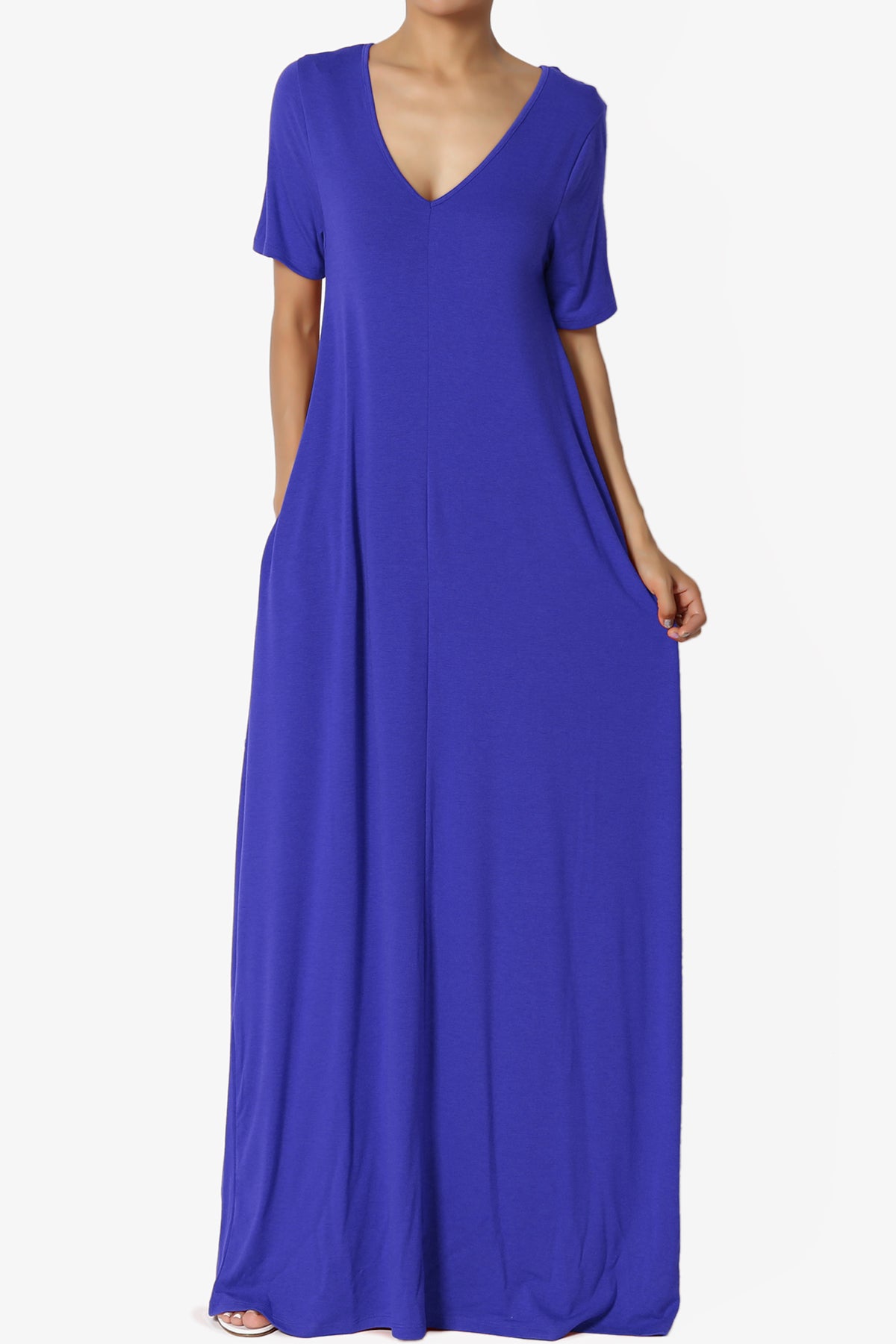 Vina Pocket Oversized Maxi Dress BRIGHT BLUE_1