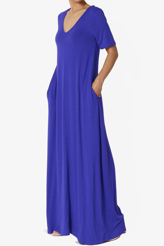 Vina Pocket Oversized Maxi Dress BRIGHT BLUE_3