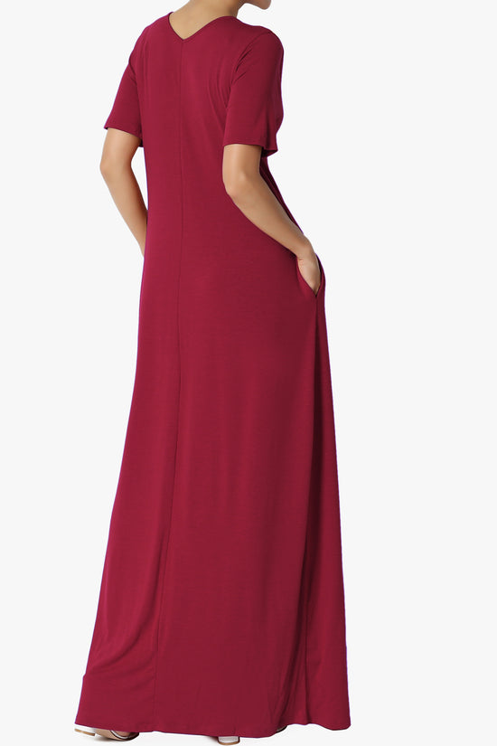 Vina Pocket Oversized Maxi Dress BURGUNDY_4