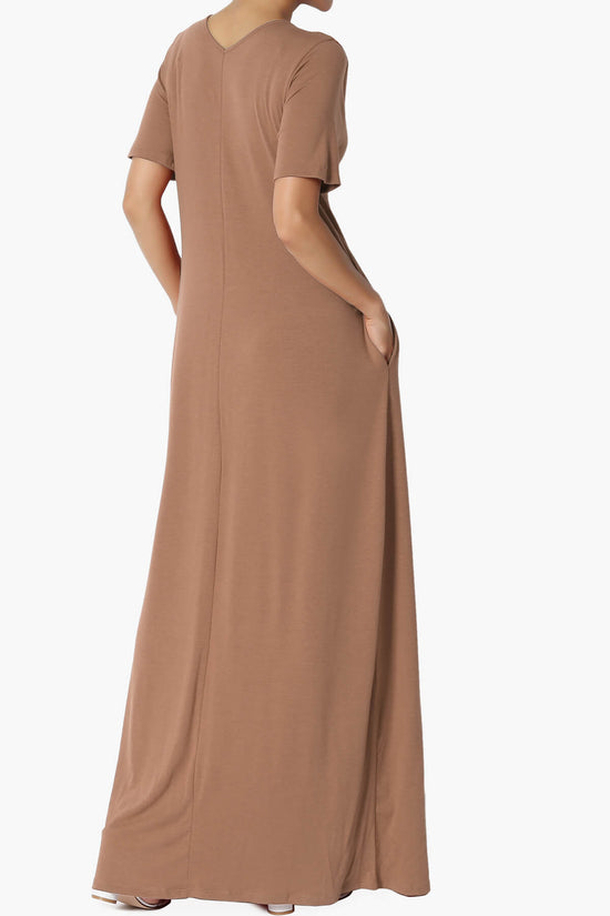 Load image into Gallery viewer, Vina Pocket Oversized Maxi Dress COCOA_4
