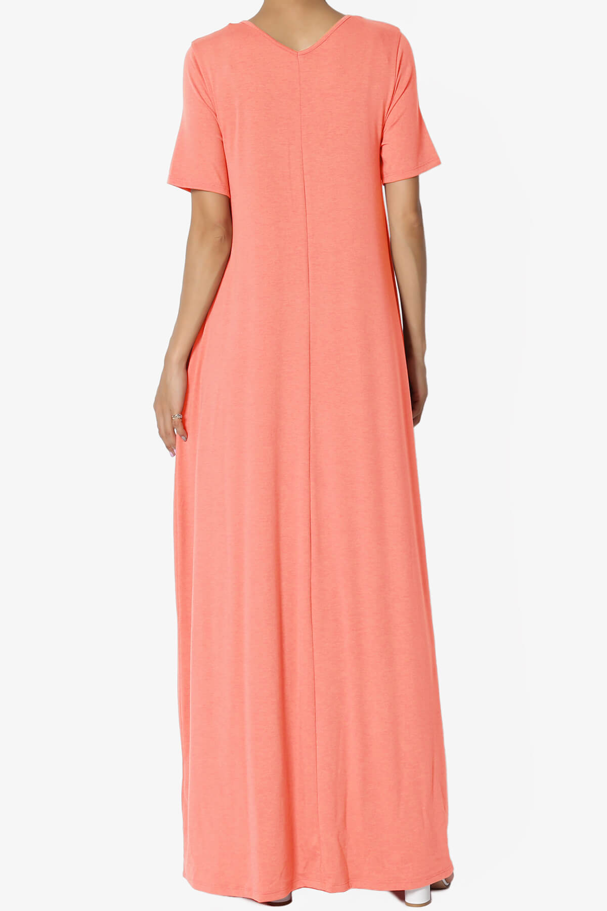 Load image into Gallery viewer, Vina Pocket Oversized Maxi Dress CORAL_2
