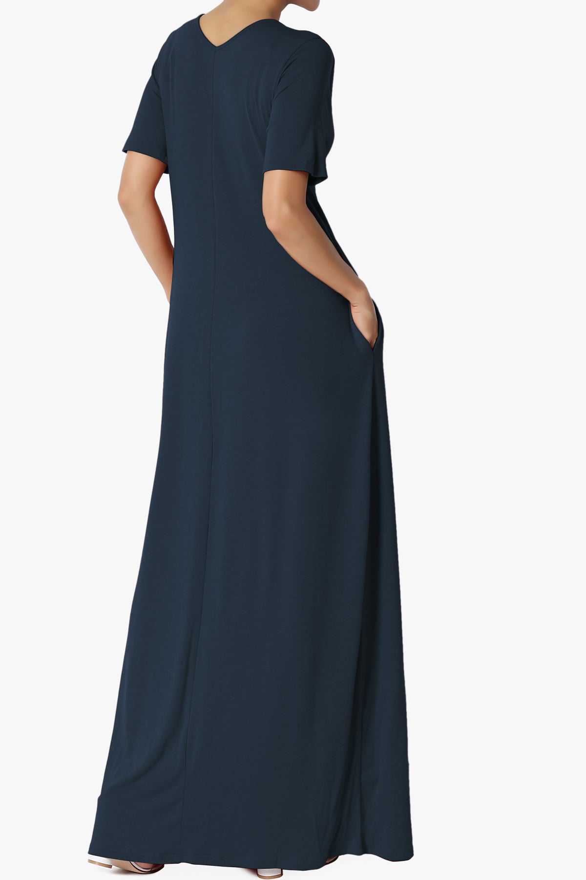 Load image into Gallery viewer, Vina Pocket Oversized Maxi Dress DARK NAVY_4
