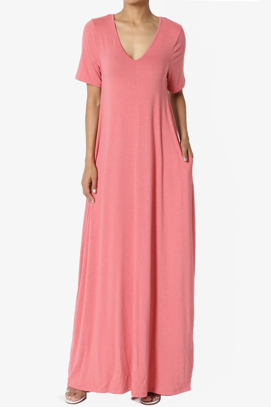 Load image into Gallery viewer, Vina Pocket Oversized Maxi Dress DESERT ROSE_1
