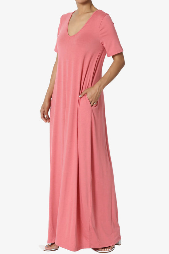 Load image into Gallery viewer, Vina Pocket Oversized Maxi Dress DESERT ROSE_3
