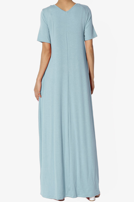 Vina Pocket Oversized Maxi Dress DUSTY BLUE_2