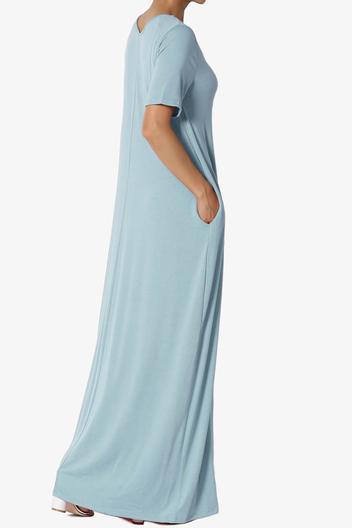 Vina Pocket Oversized Maxi Dress DUSTY BLUE_4