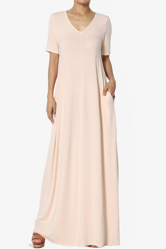 Load image into Gallery viewer, Vina Pocket Oversized Maxi Dress DUSTY BLUSH_1
