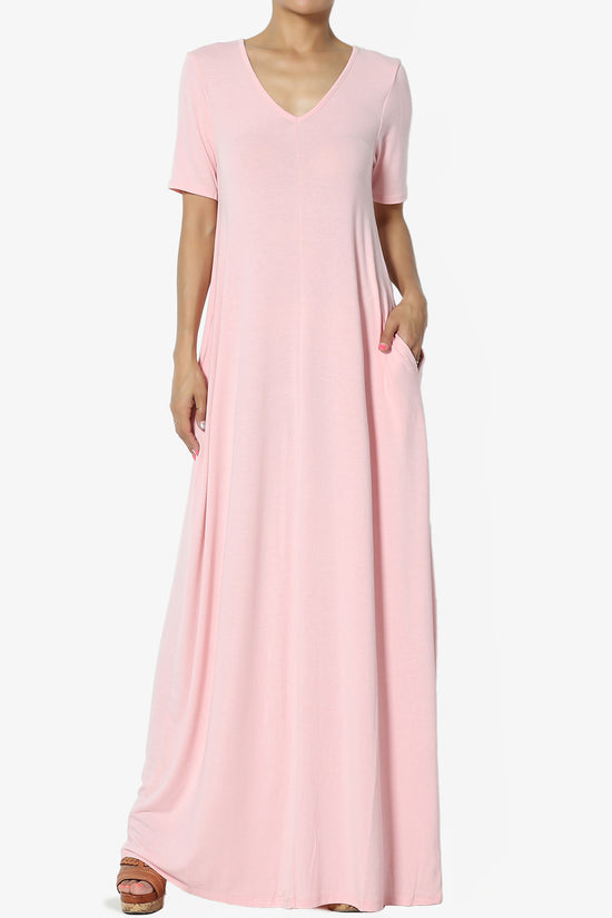 Load image into Gallery viewer, Vina Pocket Oversized Maxi Dress DUSTY PINK_1
