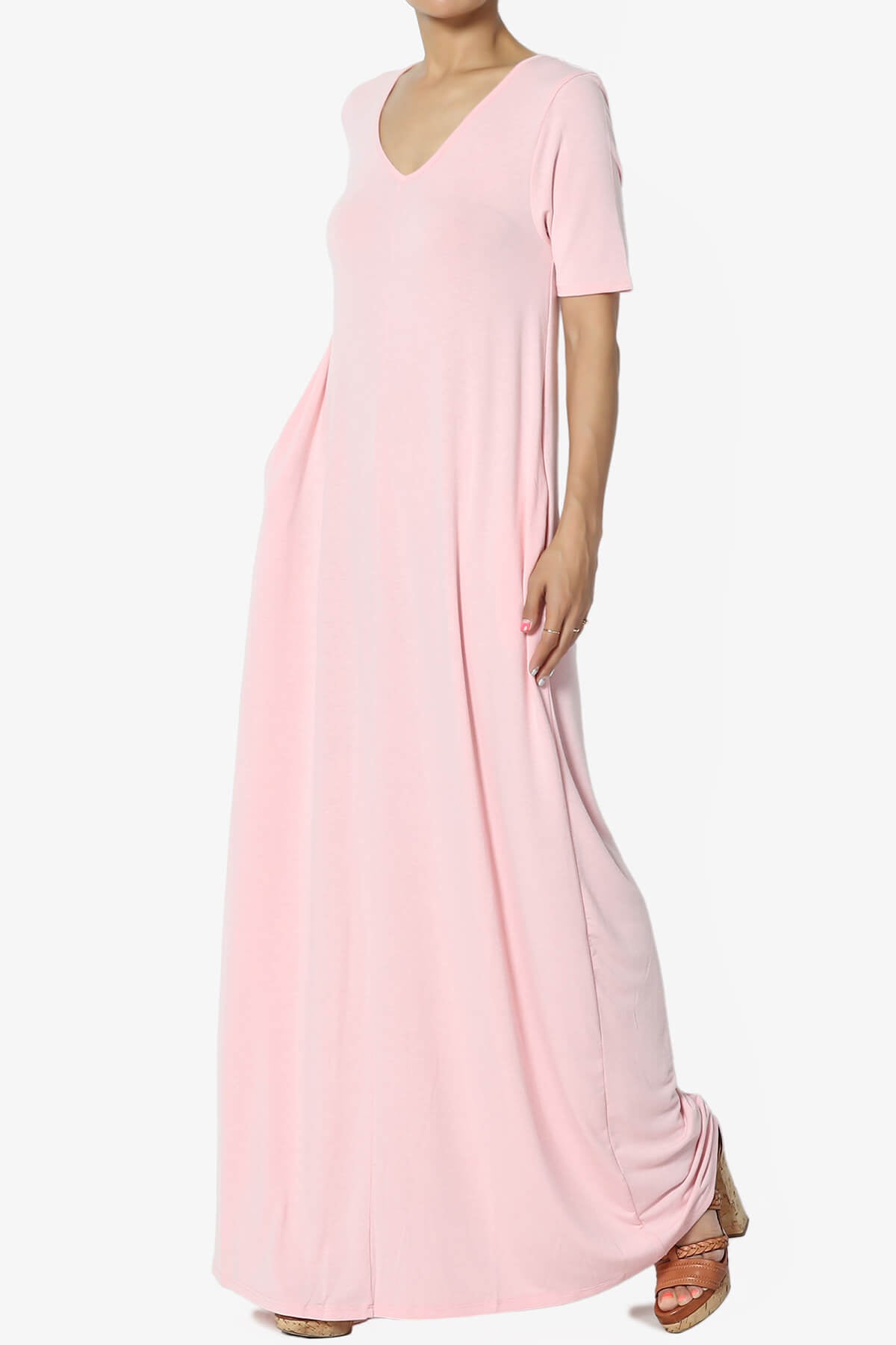 Load image into Gallery viewer, Vina Pocket Oversized Maxi Dress DUSTY PINK_3
