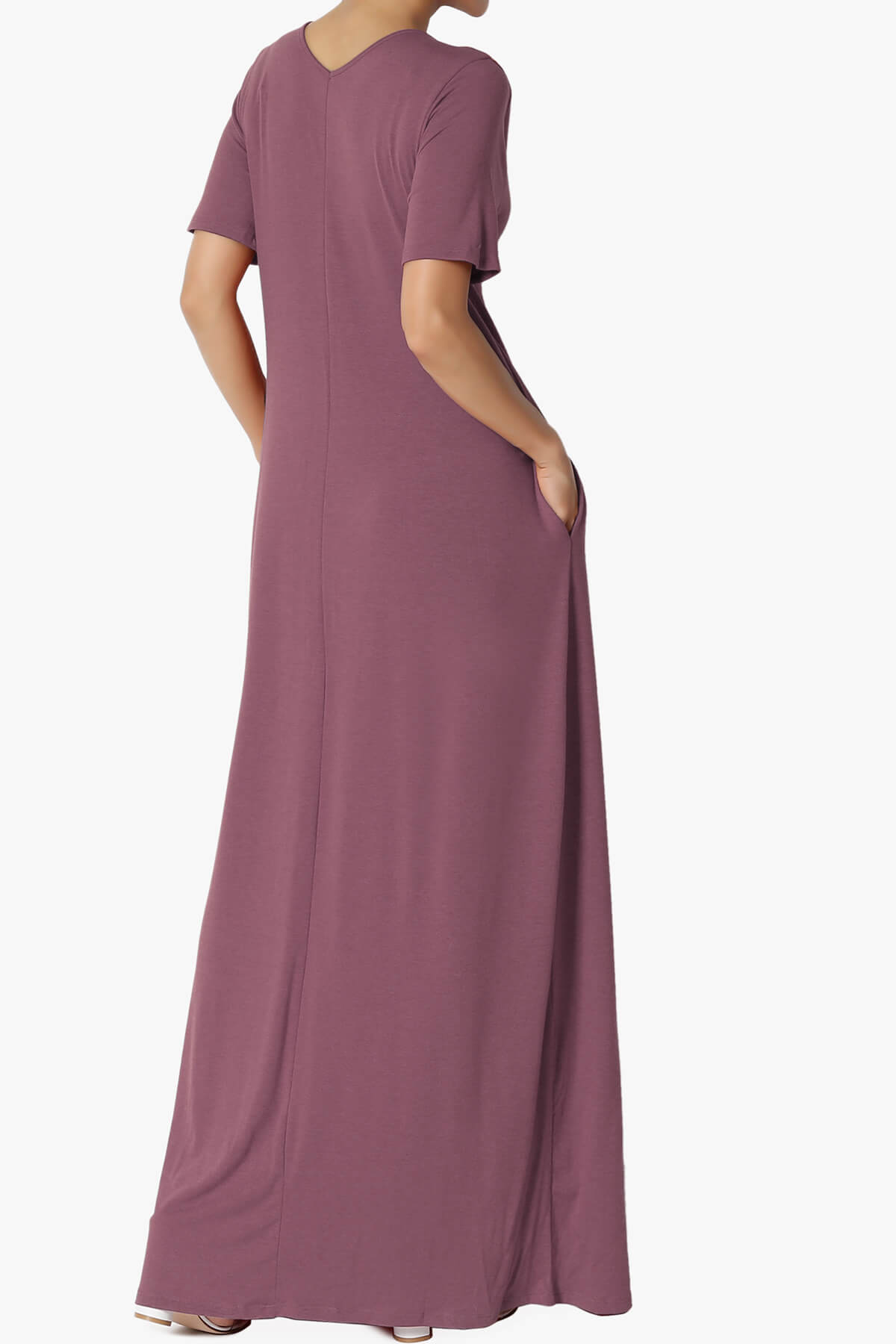 Load image into Gallery viewer, Vina Pocket Oversized Maxi Dress DUSTY PLUM_4
