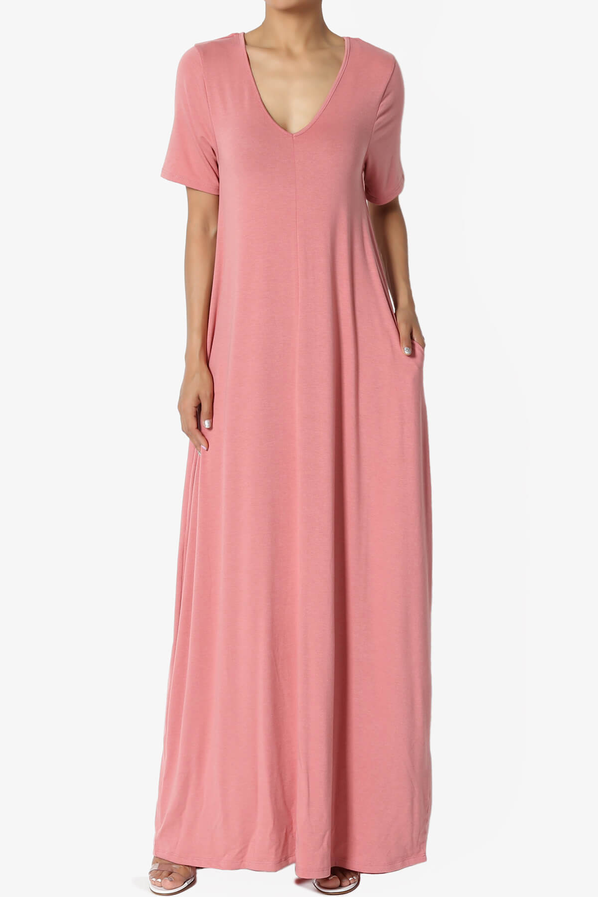 Vina Pocket Oversized Maxi Dress DUSTY ROSE_1