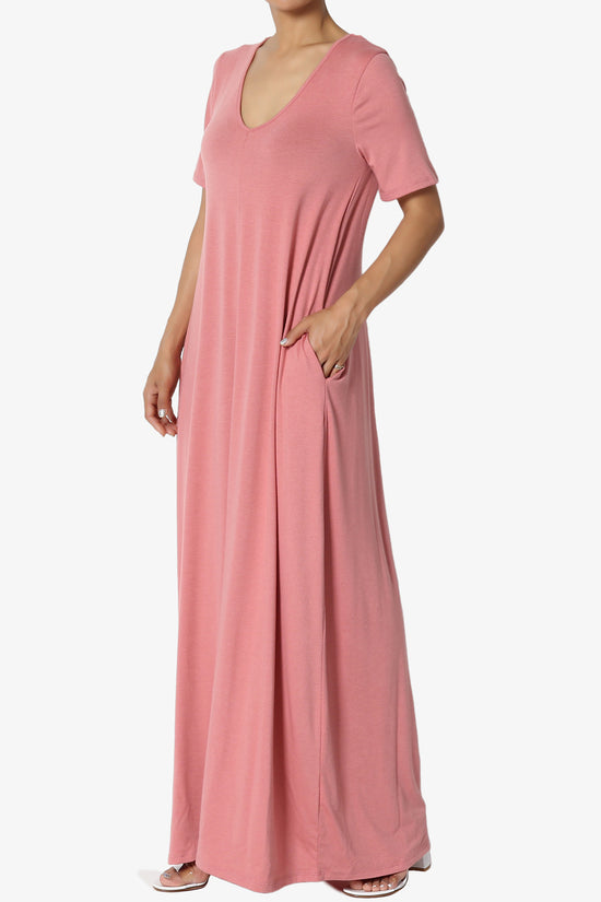 Load image into Gallery viewer, Vina Pocket Oversized Maxi Dress DUSTY ROSE_3
