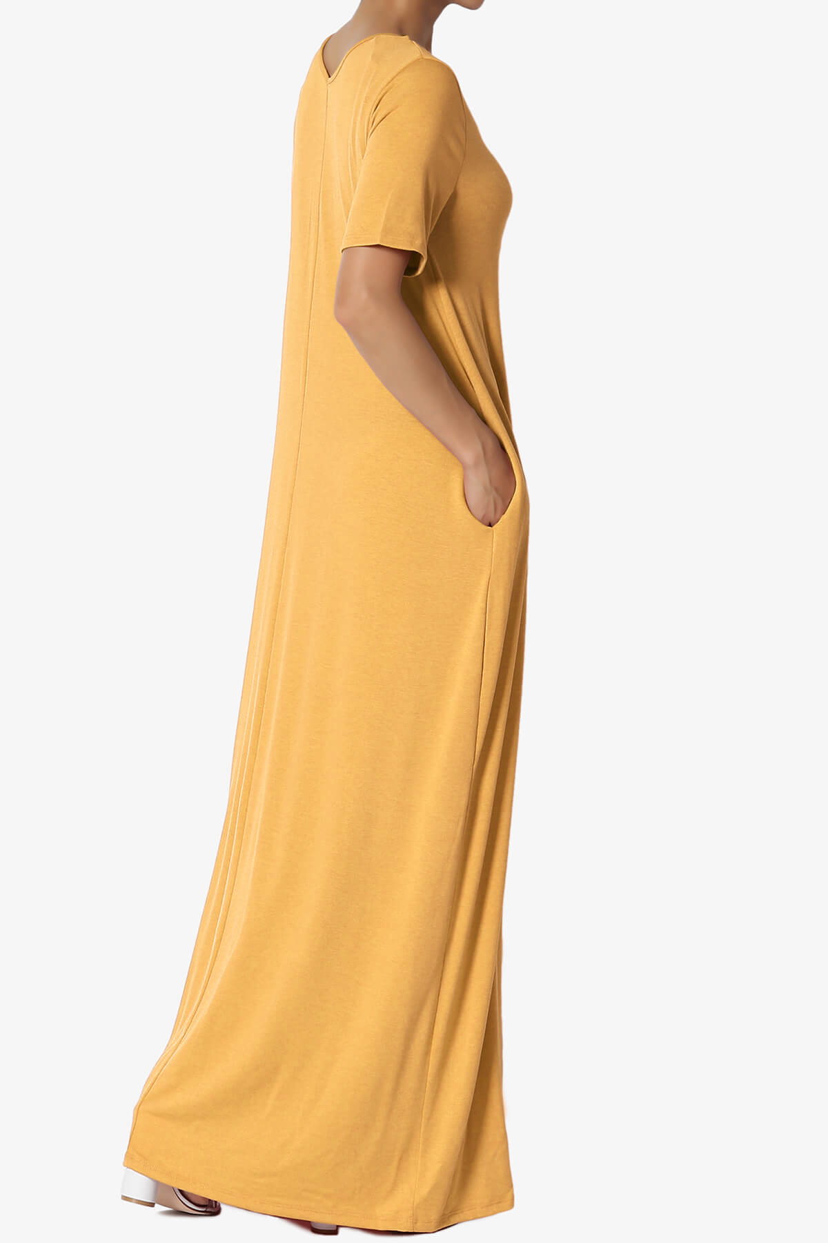 Vina Pocket Oversized Maxi Dress GOLDEN MUSTARD_4
