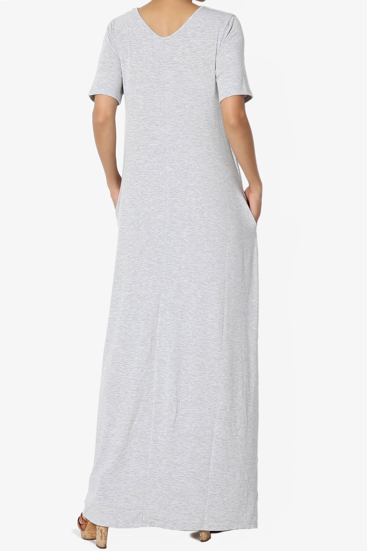 Vina Pocket Oversized Maxi Dress HEATHER GREY_2