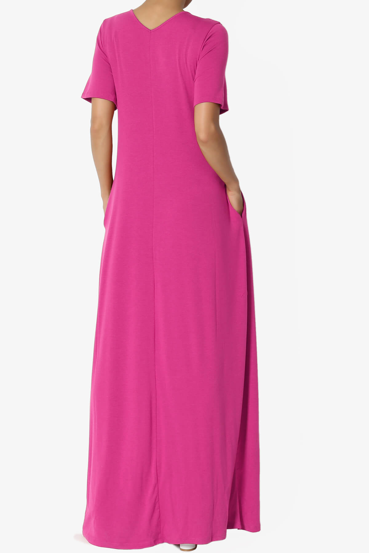 Vina Pocket Oversized Maxi Dress HOT PINK_2