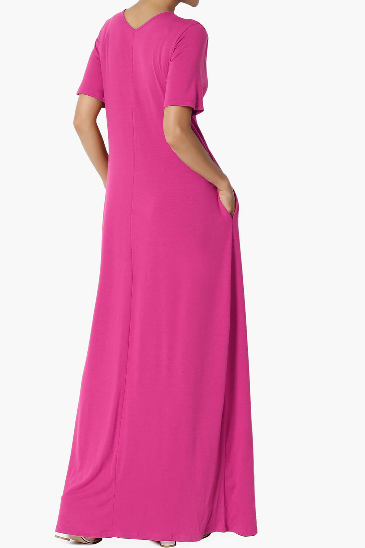 Vina Pocket Oversized Maxi Dress HOT PINK_4