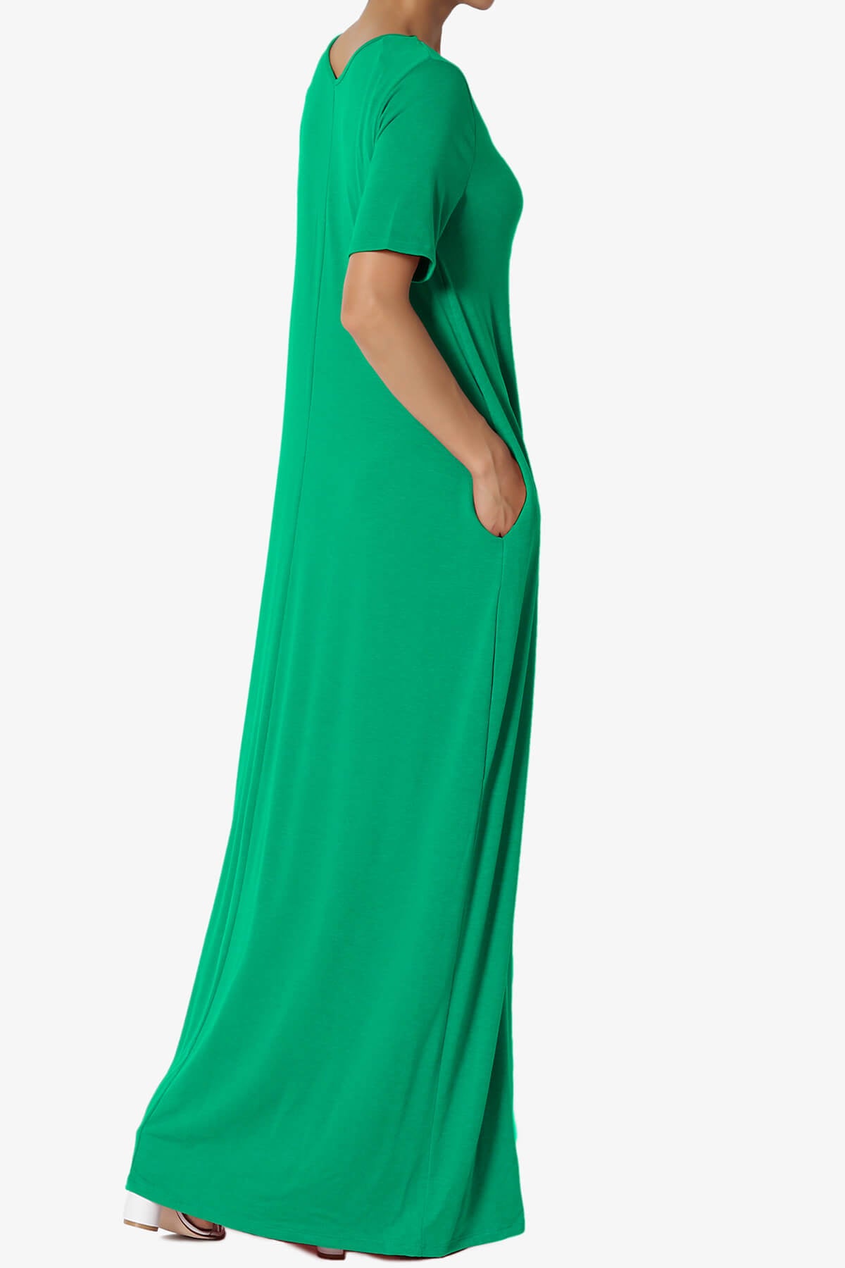 Vina Pocket Oversized Maxi Dress KELLY GREEN_4