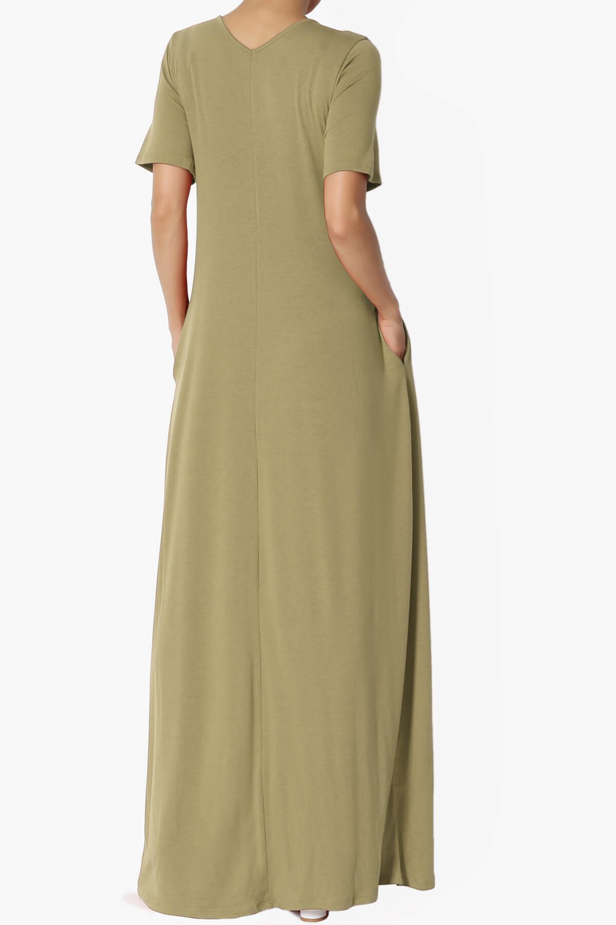 Vina Pocket Oversized Maxi Dress KHAKI GREEN_2