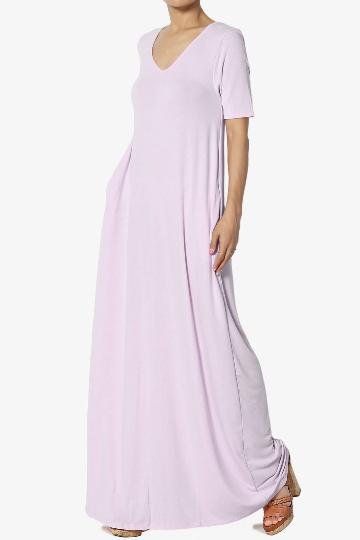 Load image into Gallery viewer, Vina Pocket Oversized Maxi Dress LAVENDER_3
