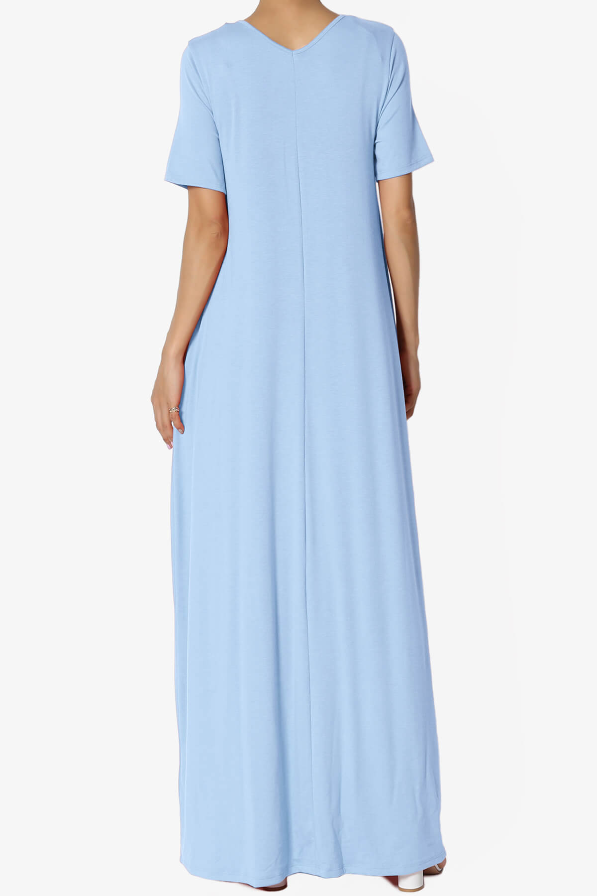 Load image into Gallery viewer, Vina Pocket Oversized Maxi Dress LIGHT BLUE_2
