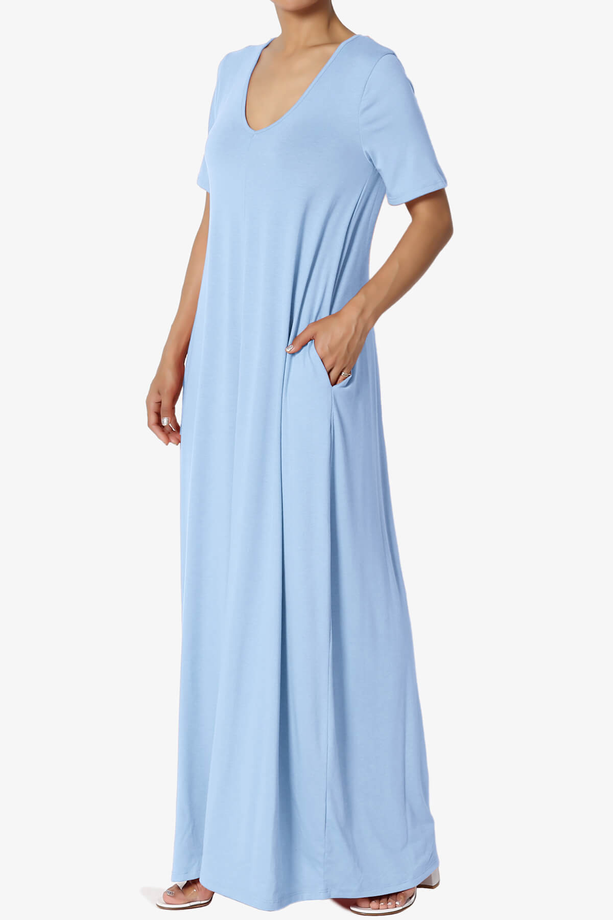 Vina Pocket Oversized Maxi Dress LIGHT BLUE_3