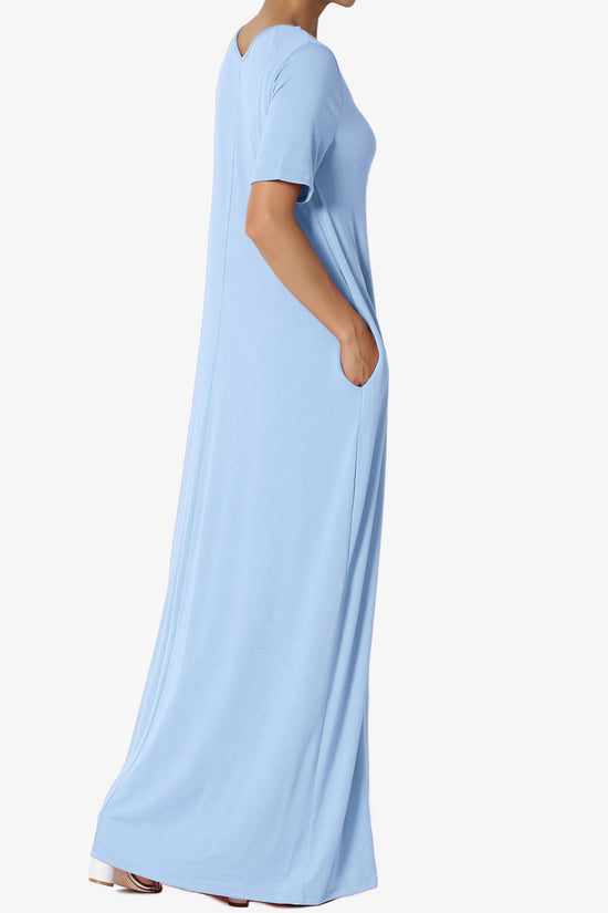 Vina Pocket Oversized Maxi Dress LIGHT BLUE_4