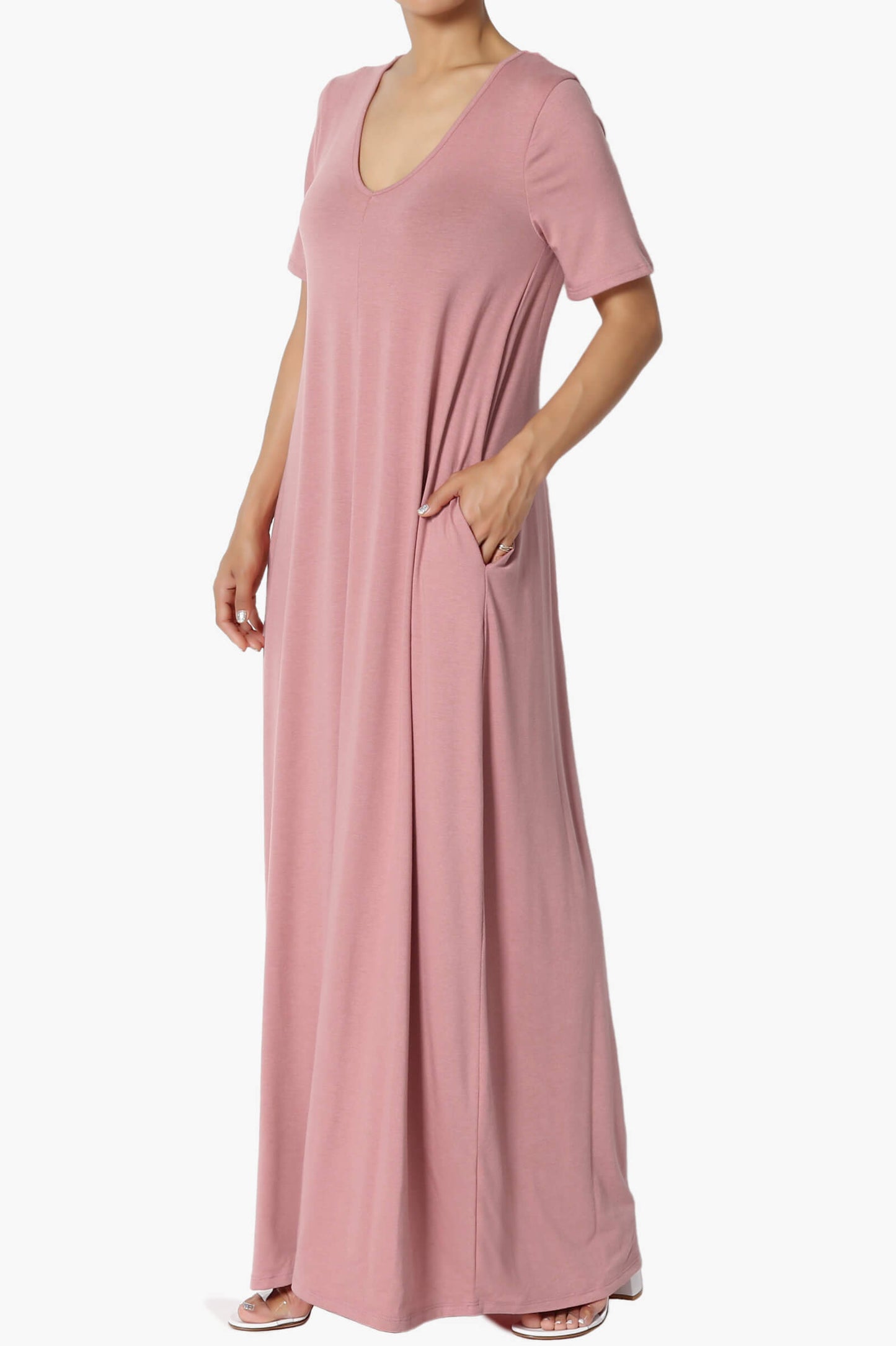 Vina Pocket Oversized Maxi Dress LIGHT ROSE_3