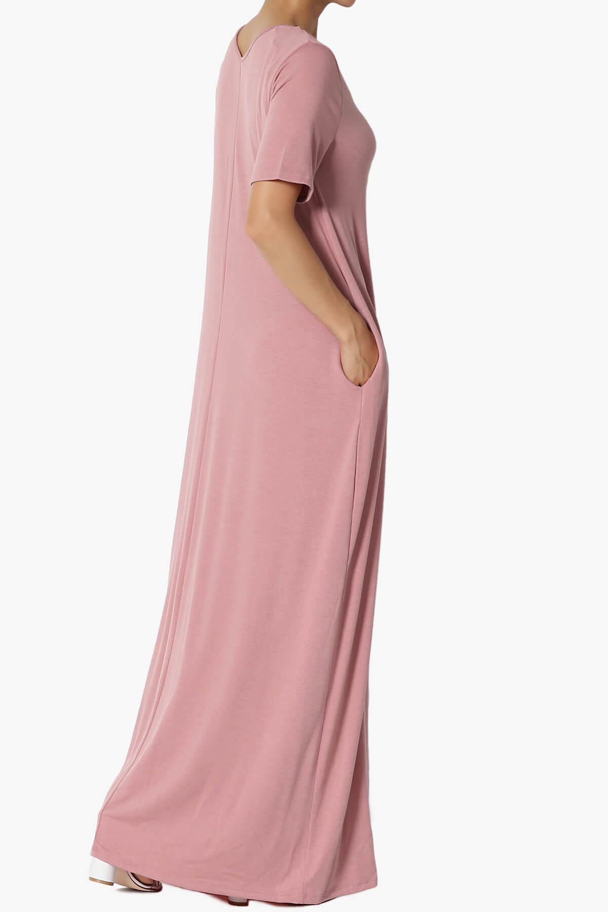 Load image into Gallery viewer, Vina Pocket Oversized Maxi Dress LIGHT ROSE_4
