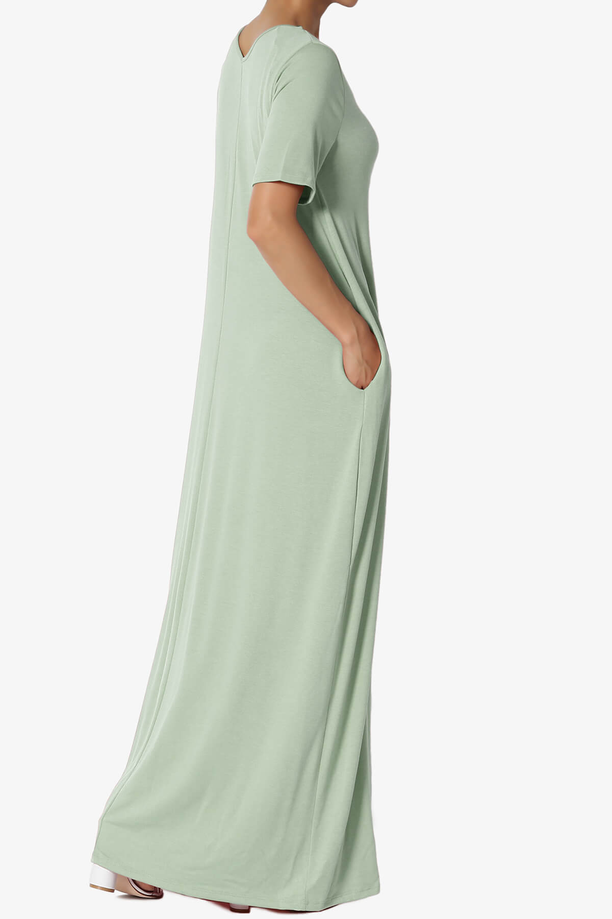 Vina Pocket Oversized Maxi Dress LIGHT SAGE_4
