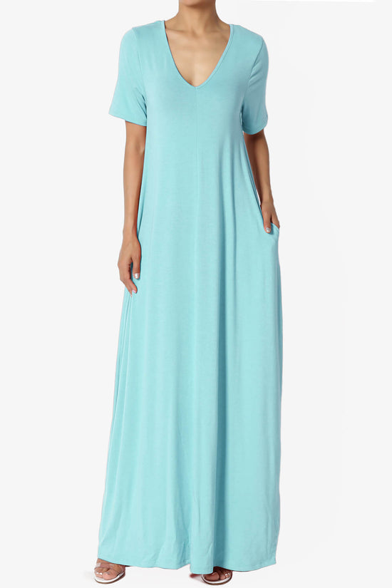 Vina Pocket Oversized Maxi Dress MILKY BLUE_1