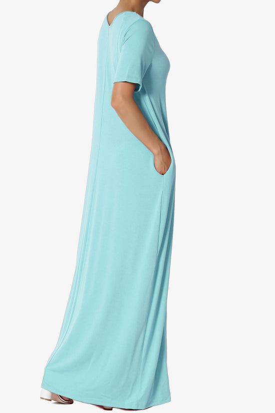 Vina Pocket Oversized Maxi Dress MILKY BLUE_4