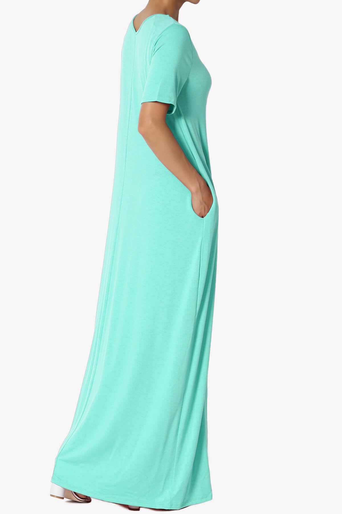 Load image into Gallery viewer, Vina Pocket Oversized Maxi Dress MINT_4
