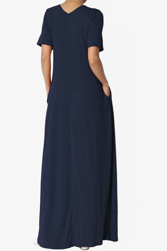 Load image into Gallery viewer, Vina Pocket Oversized Maxi Dress NAVY_2
